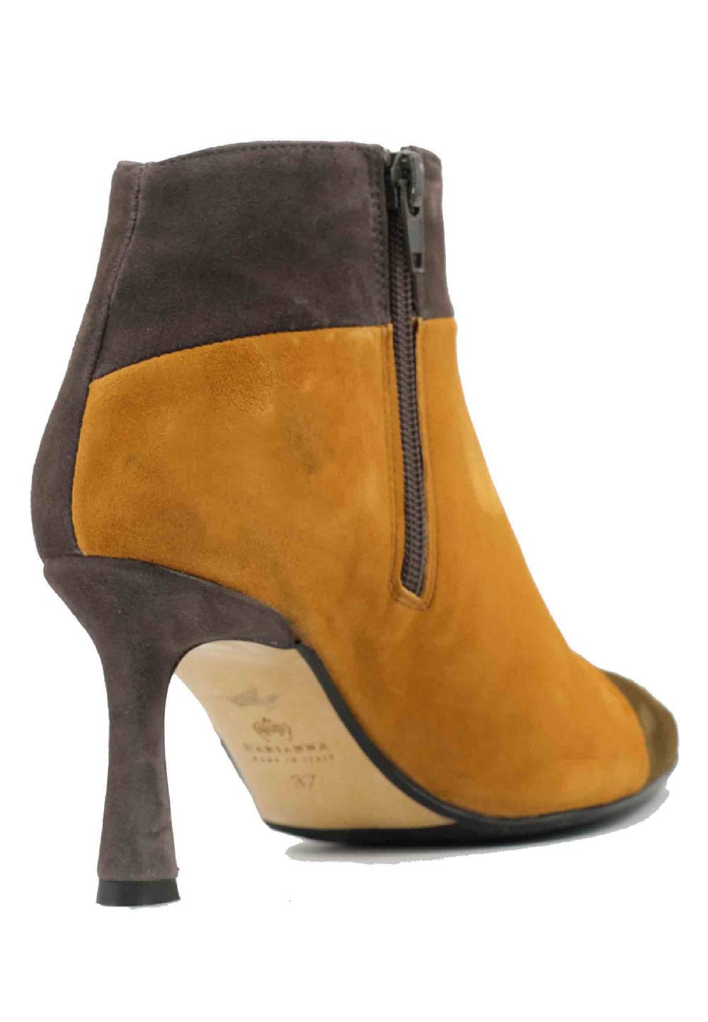 L'ARIANNA Stivaletti TR1672/RT in camoscio verde con tacco alto 50% di sconto per tempo limitato