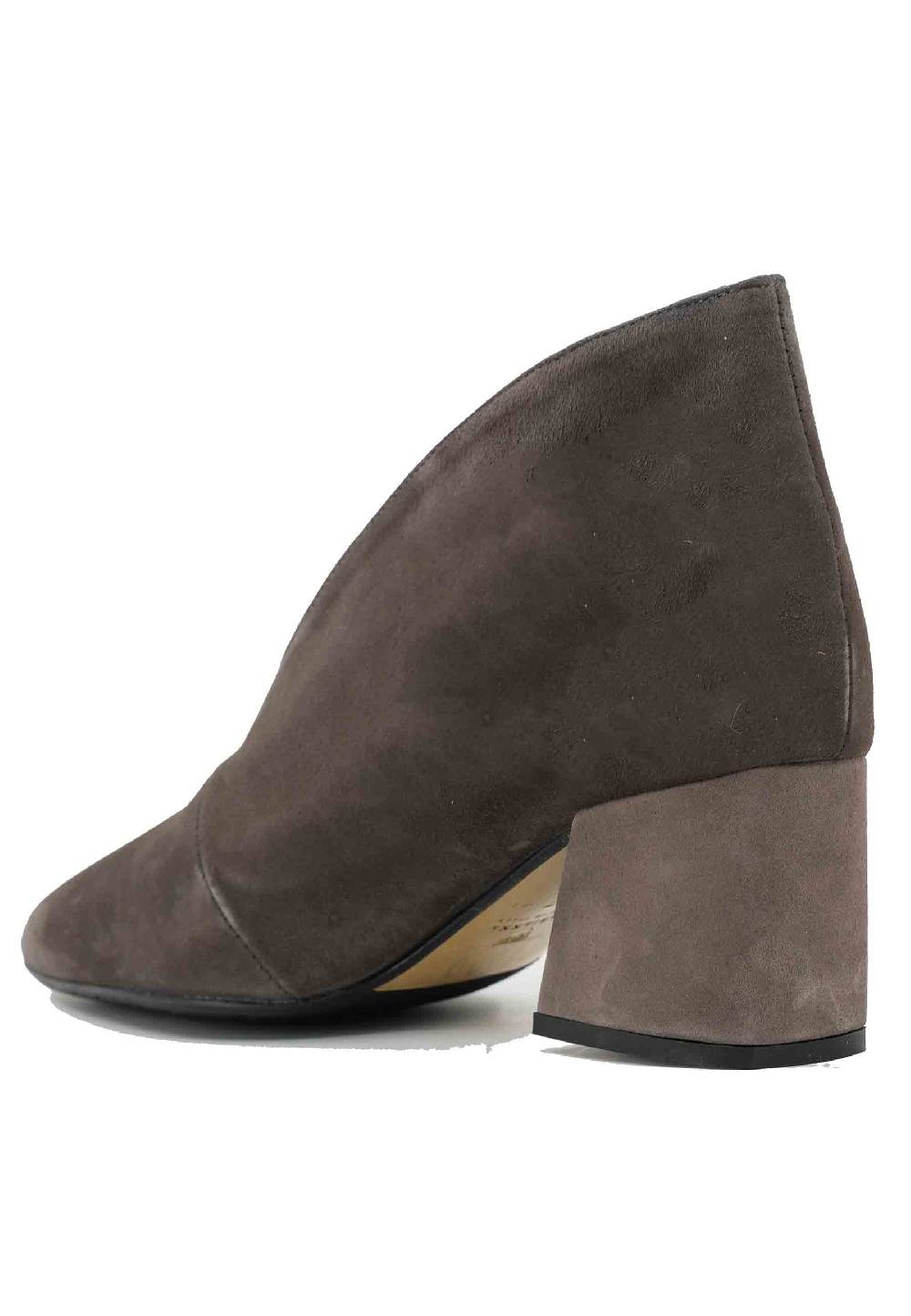 L'ARIANNA Stivaletti TR8006/G Ankle boot in camoscio grigio con tacco largo Pezzi Unici