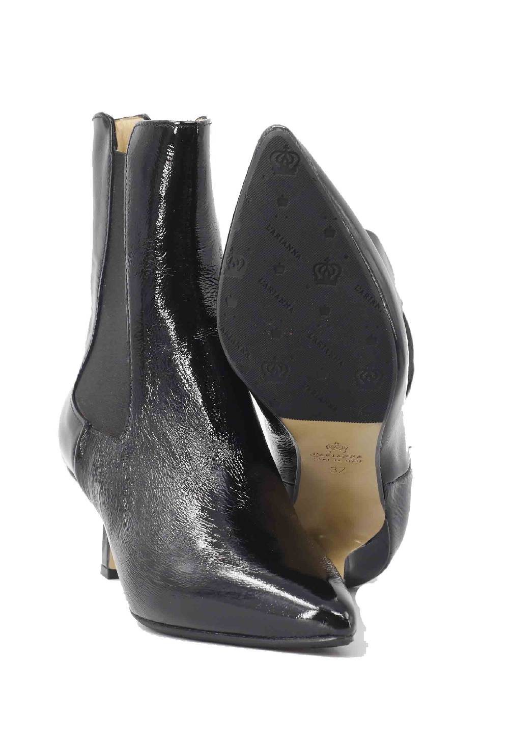 L'ARIANNA Stivaletti beatles BT 1552/RT in naplack nero con tacco medio e punta a punta Negozi Online