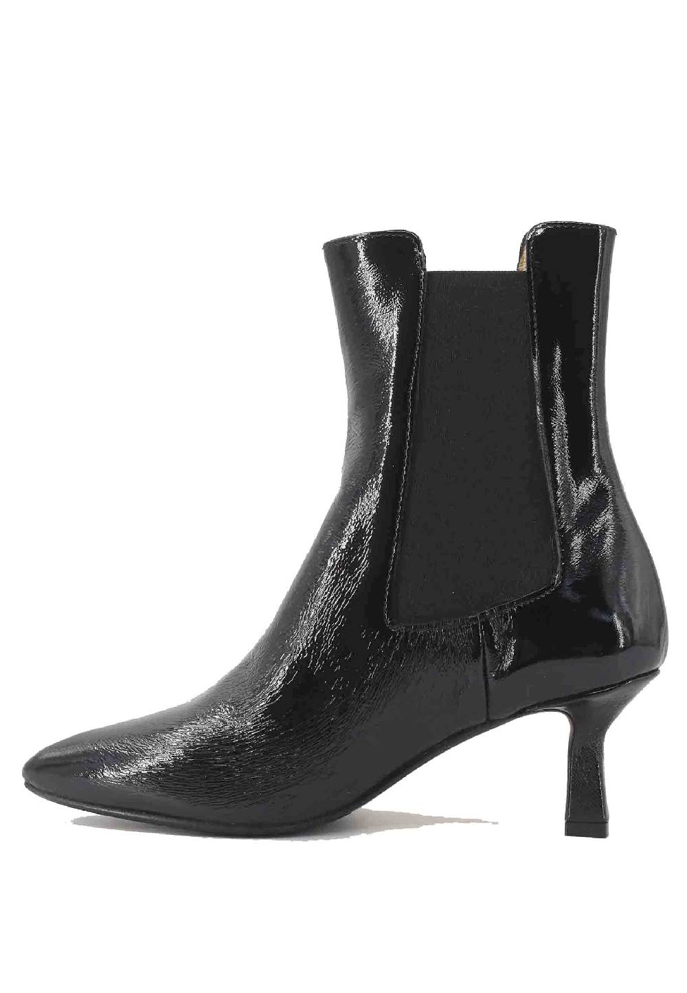 L'ARIANNA Stivaletti beatles BT 1552/RT in naplack nero con tacco medio e punta a punta Negozi Online