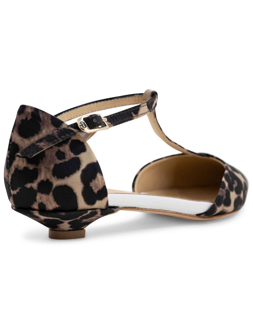L'ARIANNA sandali tg1110 donna in raso animalier e pelle bianca con tacco basso e cinturino I Più Venduti
