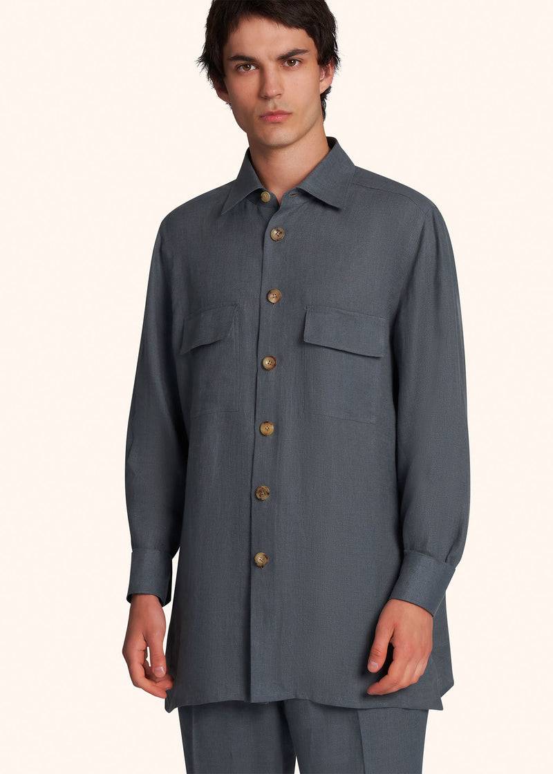 Kiton AAL - CAMICIA SPORT LINO UMC016H0883815 In Linea