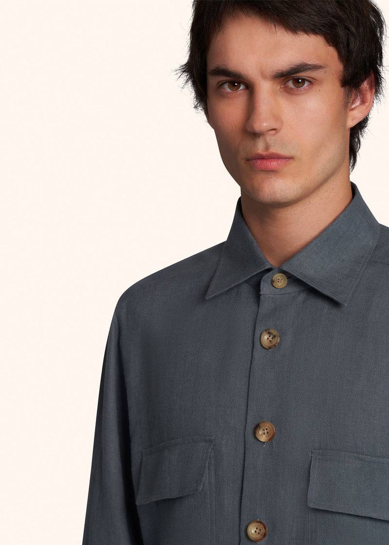 Kiton AAL - CAMICIA SPORT LINO UMC016H0883815 In Linea