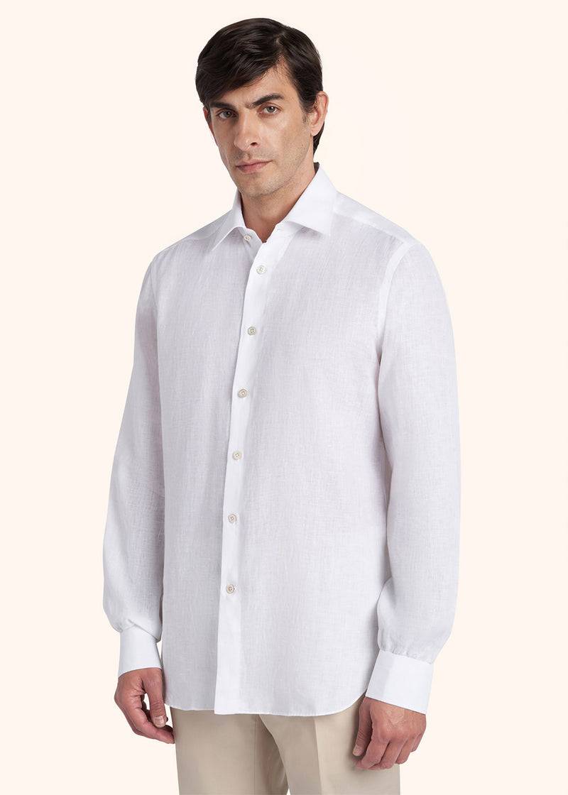 Kiton CAMICIA LINO UCMH0884701 Nuovo