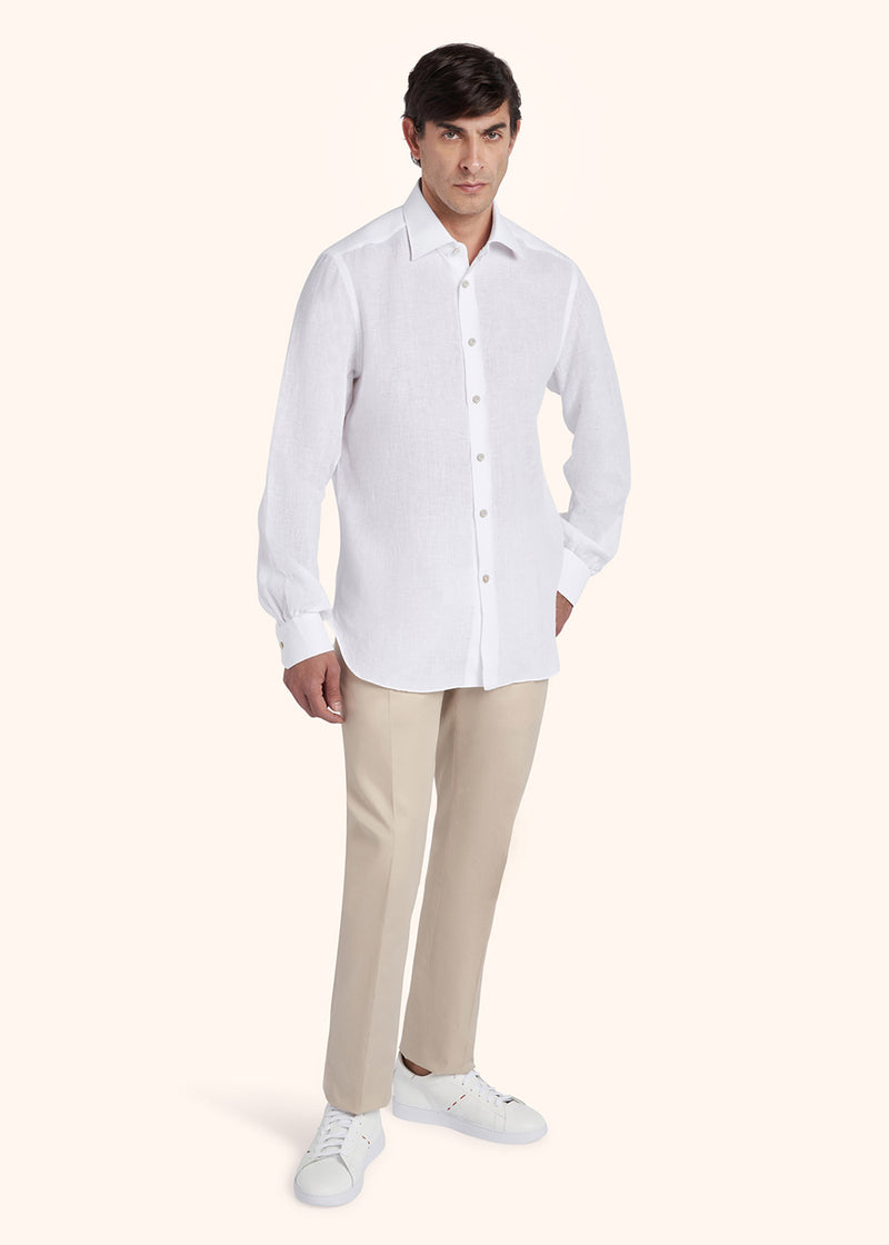 Kiton CAMICIA LINO UCMH0884701 Nuovo