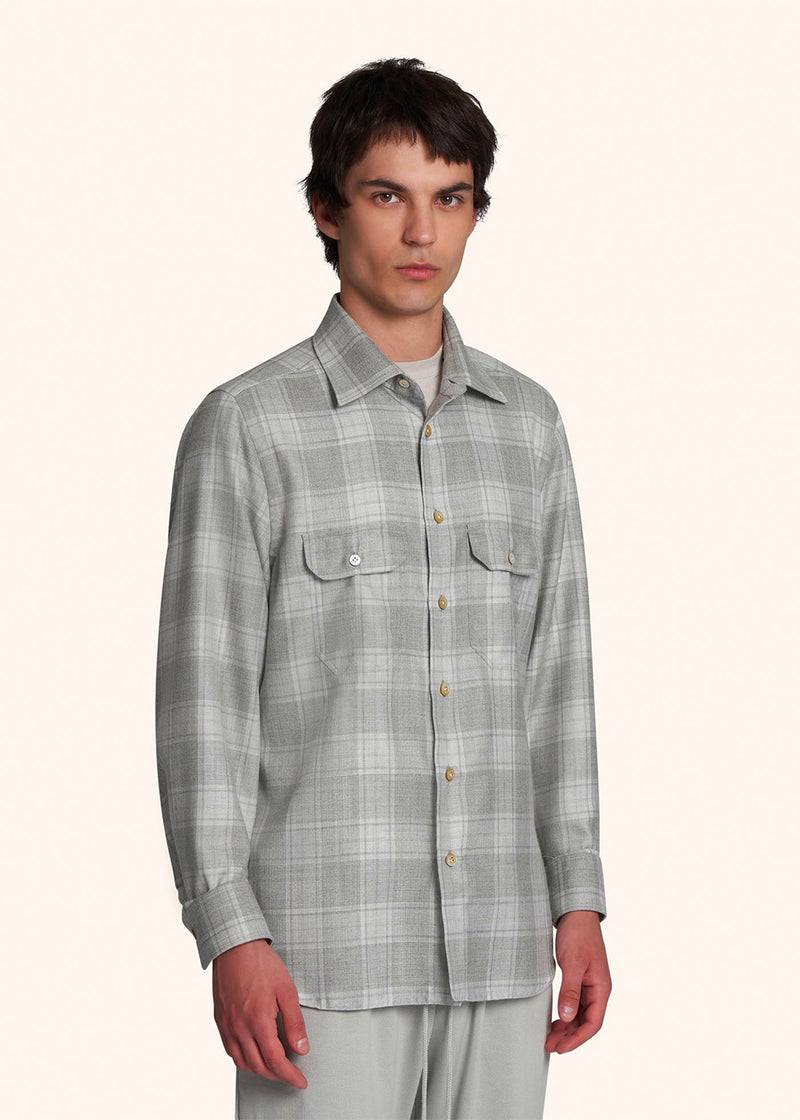 Kiton CAMICIA CASHMERE UCWMK0614C01 Qualità Garantita