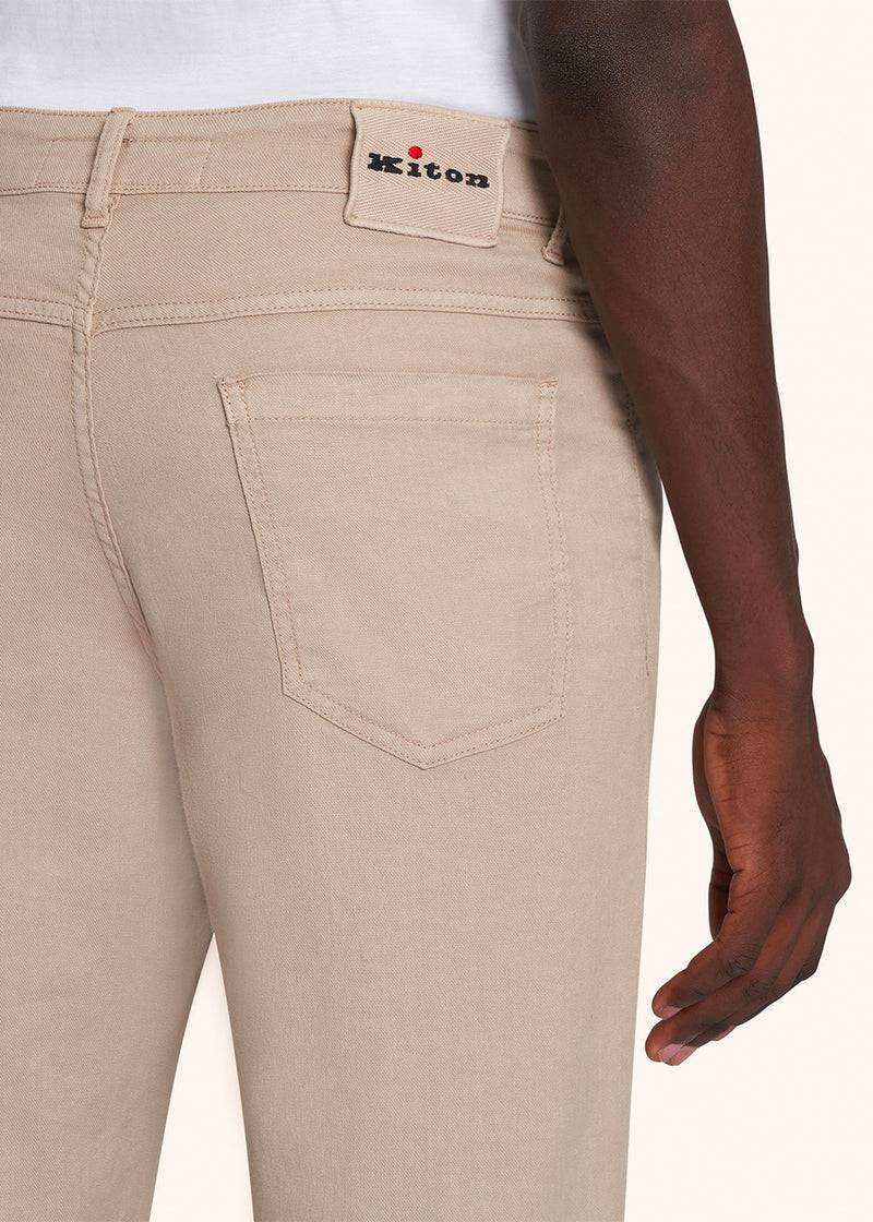 Kiton PANTALONI LINO UPNCARK0612D02 Trasporto libero internazionale