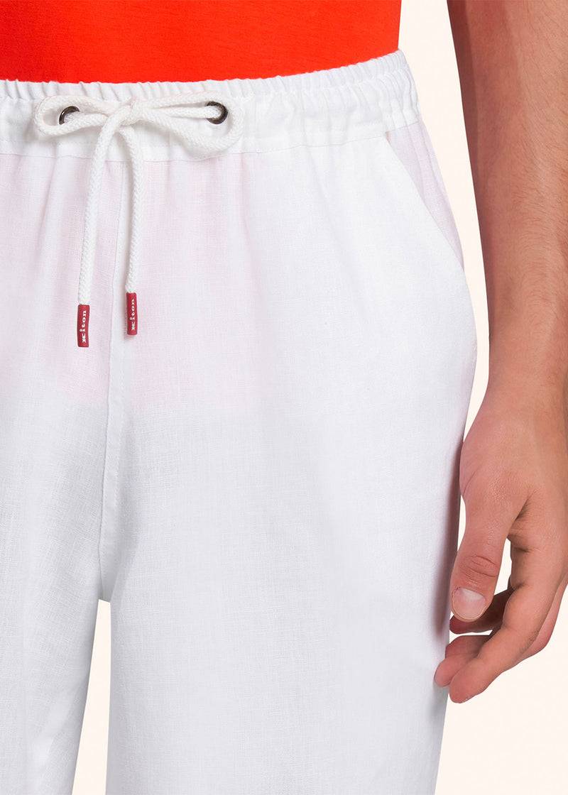 Kiton PANTALONI LINO UPSHORLK06S9801 Vendite Flash