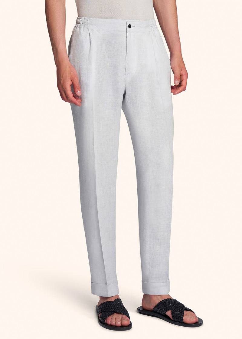 Kiton PANTALONI LINO UPN01H0883813 Nuova