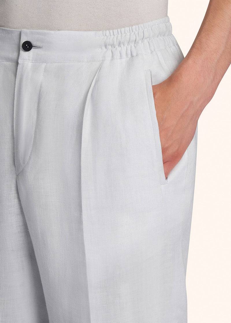 Kiton PANTALONI LINO UPN01H0883813 Nuova