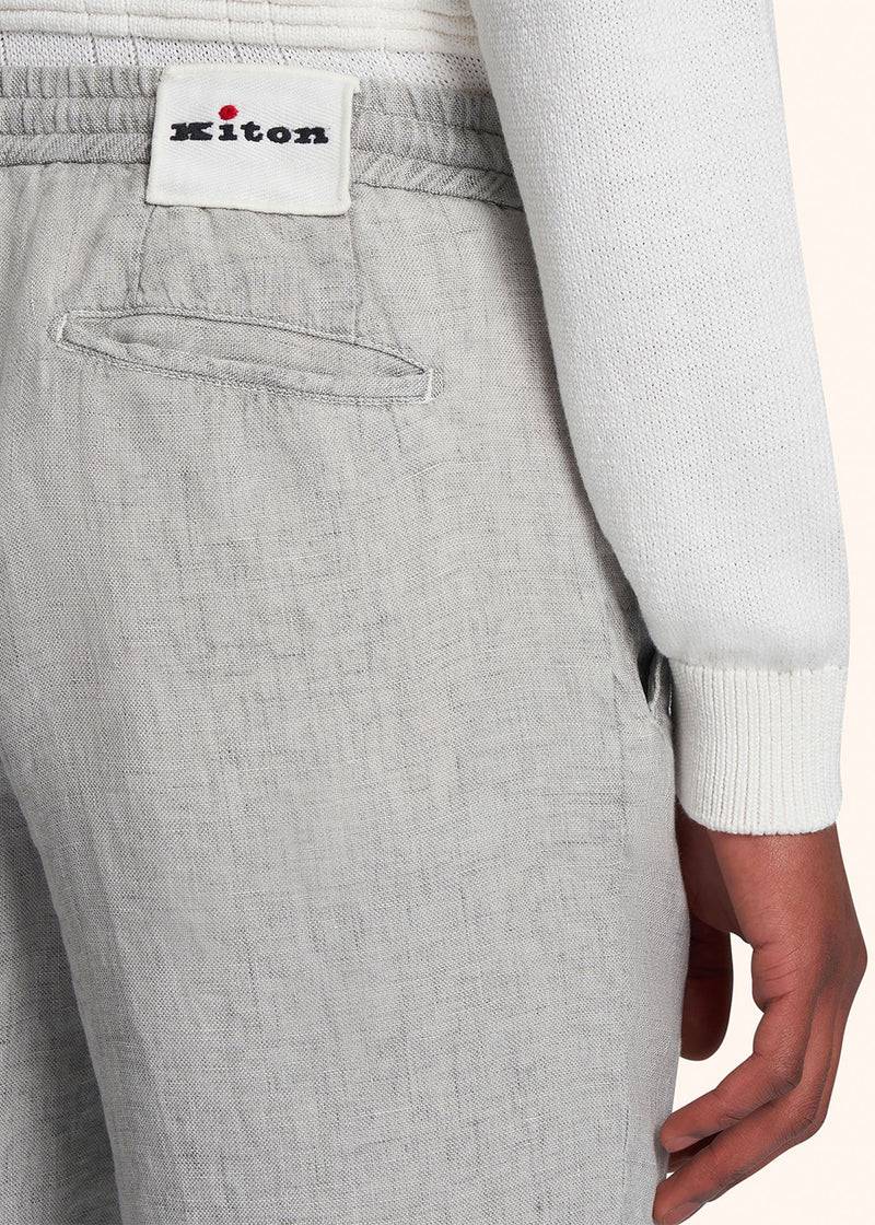 Kiton PANTALONI LINO UPLACK0613D01 Moda