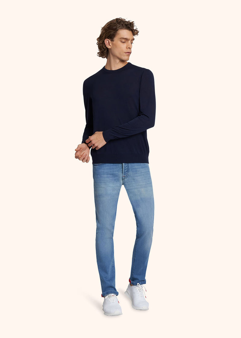 Kiton PANTALONI ULTRA SLIM COTONE UPNJSM2J0763A01 In Saldo