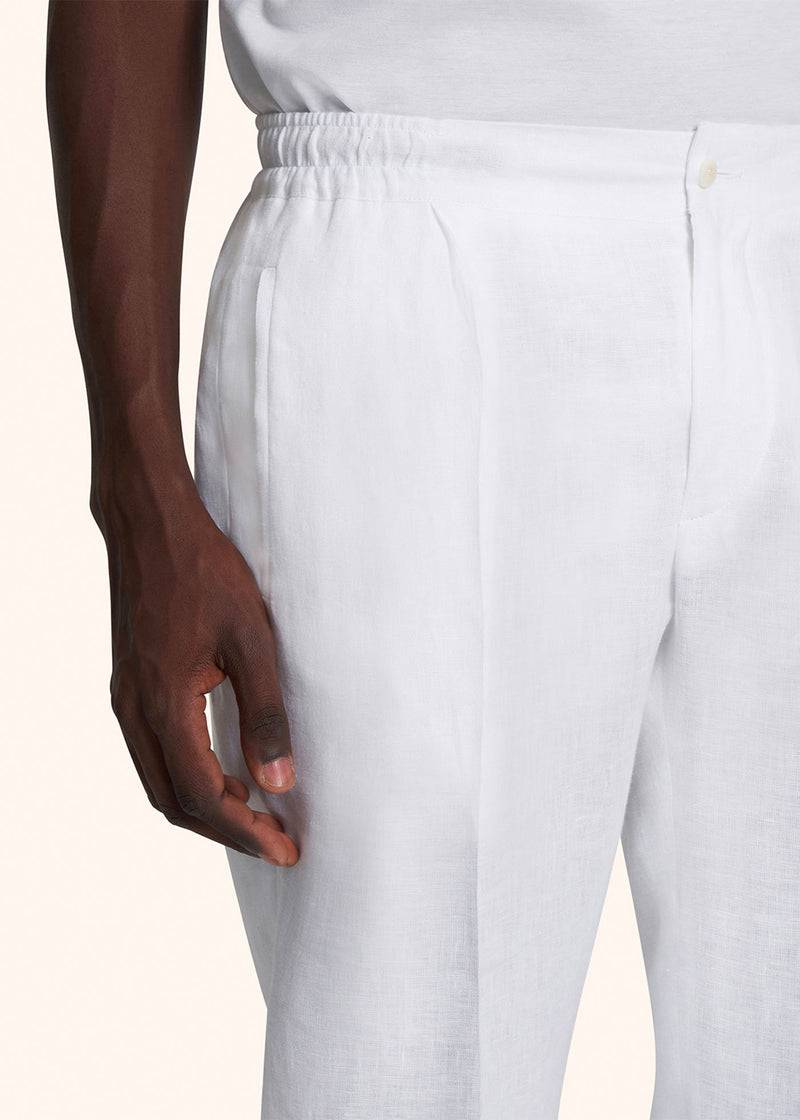 Kiton PANTALONI LINO UPN01H0883801 Qualità Garantita