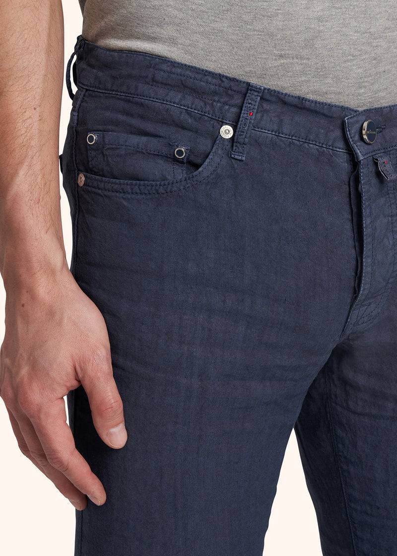 Kiton PANTALONI ULTRA SLIM Lino UPNJSM2J0760A07 Moda