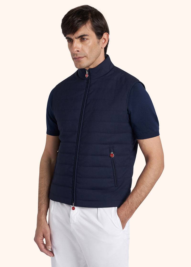 Kiton GIUBBOTTO SMANICATO LANA VERGINE UW1723K0638C05 Spedizione Gratuita
