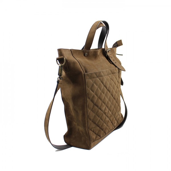 Kjøre Project Nubuck Quilted Handle Bag Vendita