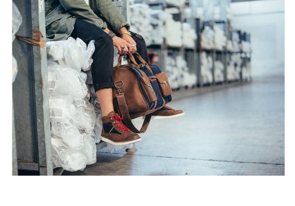 Kjøre Project Leather / Denim 25 Oz Travel Bag Shopping Online
