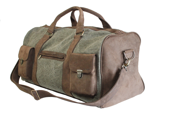 Kjøre Project Leather / Canvas Travel Bag Ritorno libero