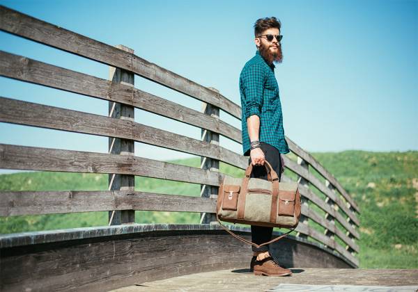 Kjøre Project Leather / Canvas Travel Bag Ritorno libero