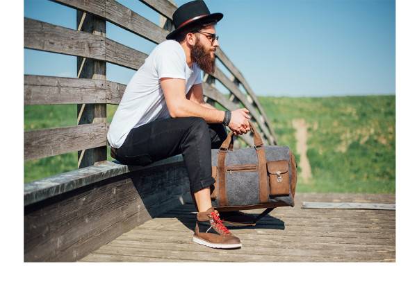 Kjøre Project Leather / Canvas Travel Bag Convenienza
