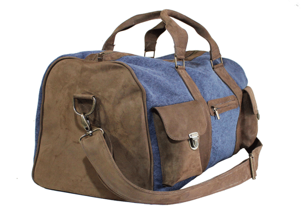 Kjøre Project Leather / Canvas Travel Bag Promozione