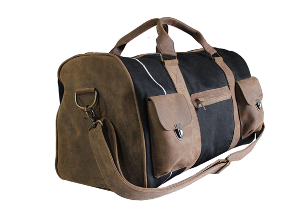 Kjøre Project Leather / Denim Boucanier Travel Bag Spedizione Gratuita