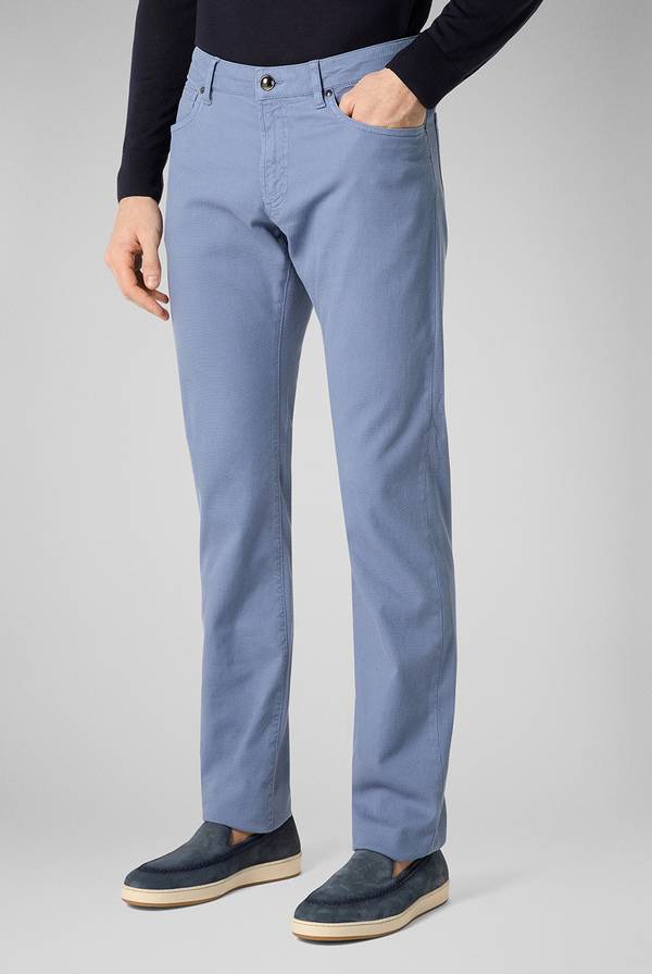 Lab. Pal Zileri Pantalone 5 tasche in cotone stretch tinto in capo In Linea