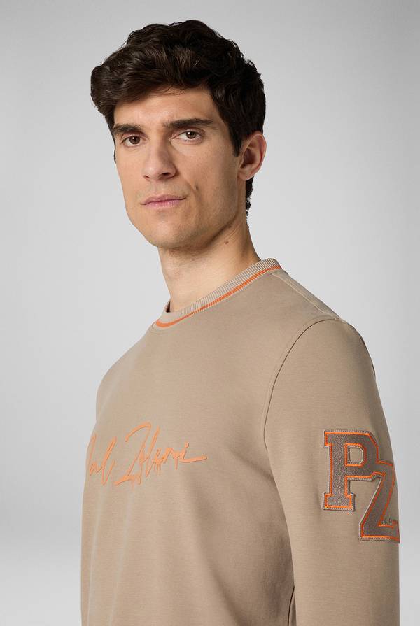 Lab. Pal Zileri Felpa in cotone stretch con logo Economico