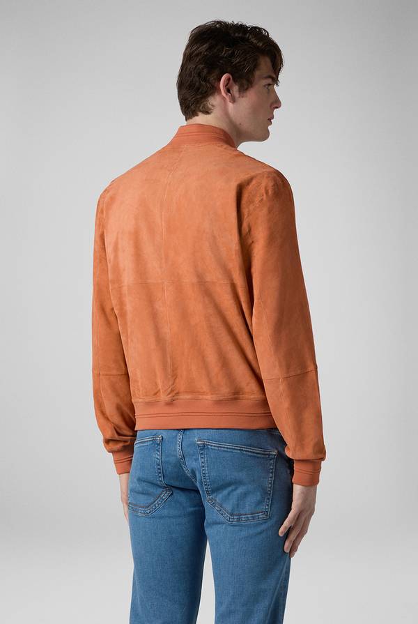 Lab. Pal Zileri Bomber in suede color albicocca Promozione