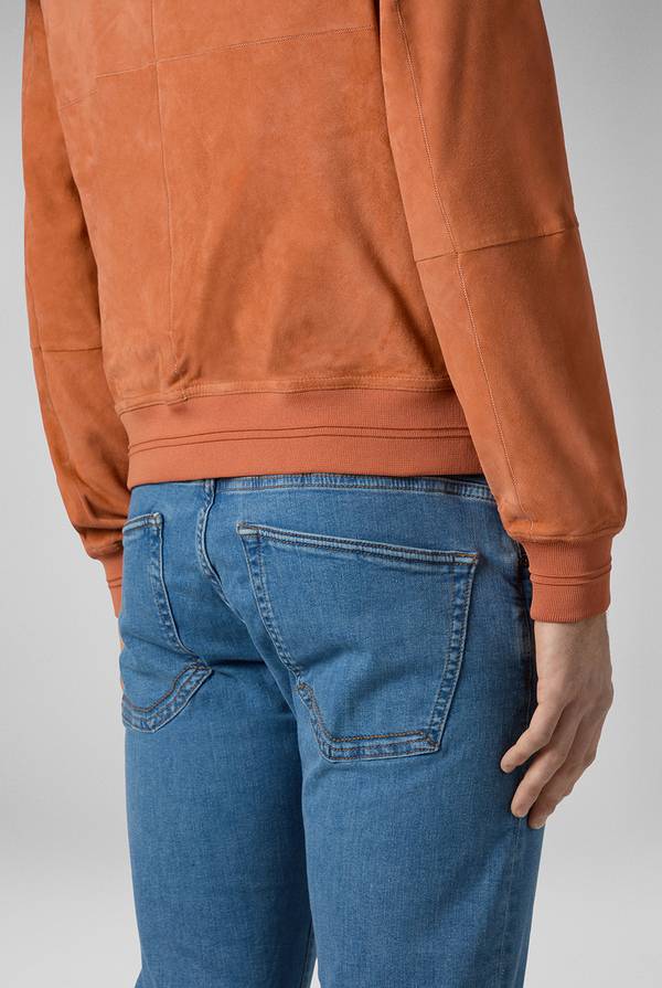 Lab. Pal Zileri Bomber in suede color albicocca Promozione