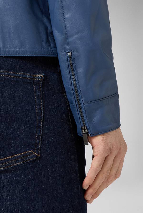 Lab. Pal Zileri Biker in nappa color anice Novità