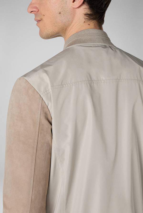 Lab. Pal Zileri Bomber beige in nylon e suede Sconto