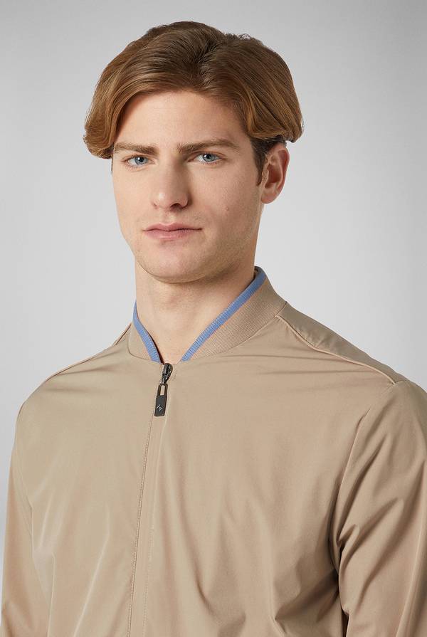 Lab. Pal Zileri Bomber in soft shell color tortora Outlet