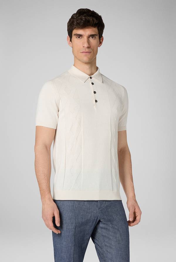 Lab. Pal Zileri Polo in maglia con calati Nuova