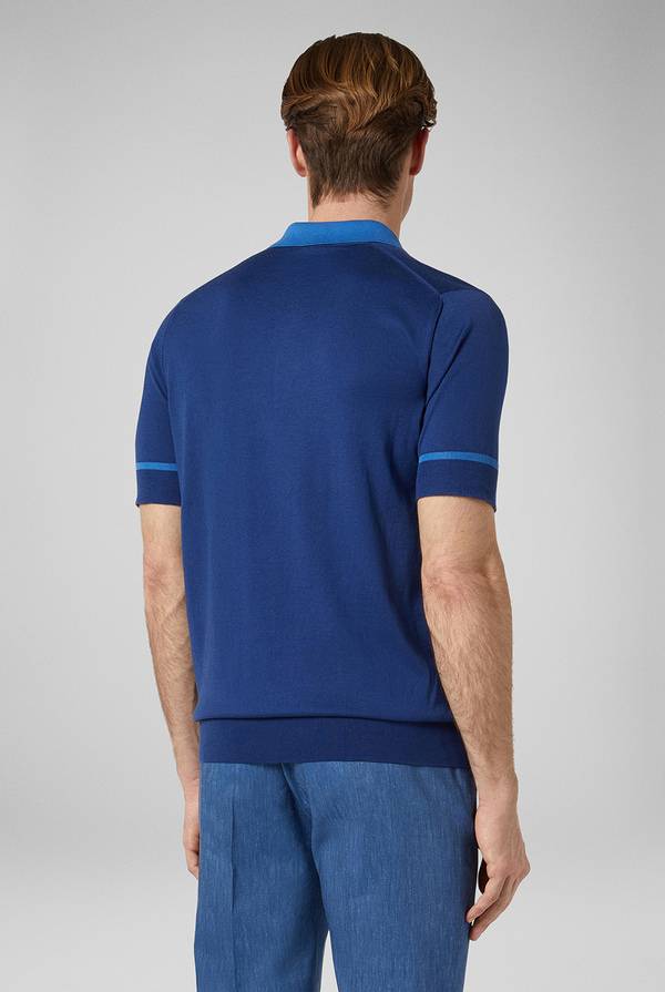 Lab. Pal Zileri Polo in maglia con dettagli a contrasto Moda