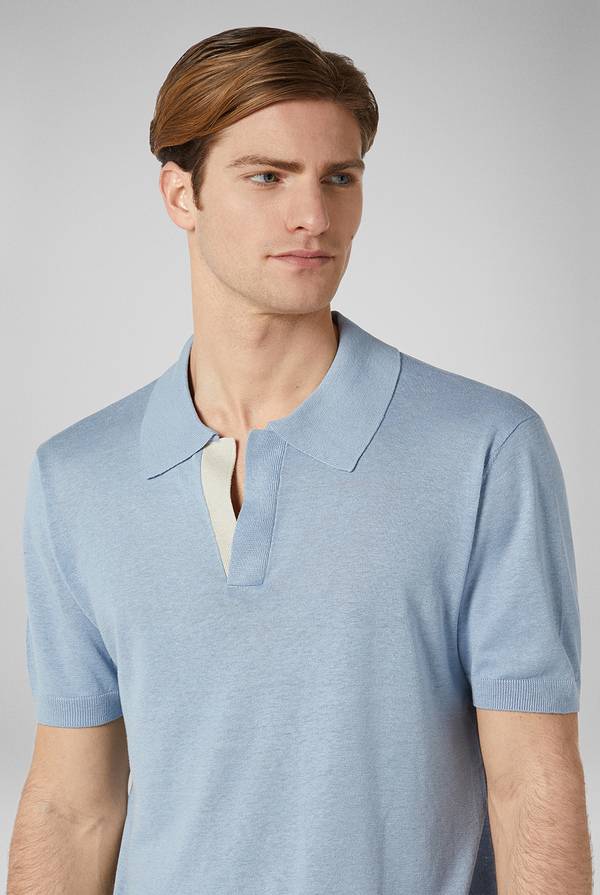 Lab. Pal Zileri Polo in maglia di lino e seta Italy