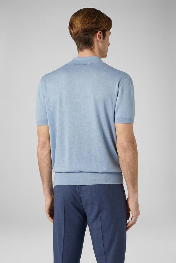 Lab. Pal Zileri Polo in maglia di lino e seta Italy
