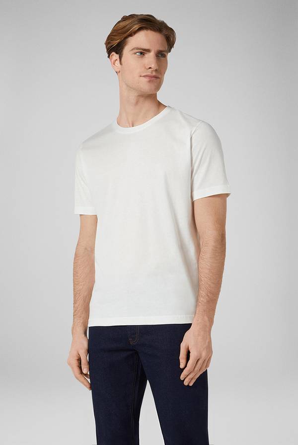 Lab. Pal Zileri T-Shirt in cotone nel colore bianco Pezzi Unici