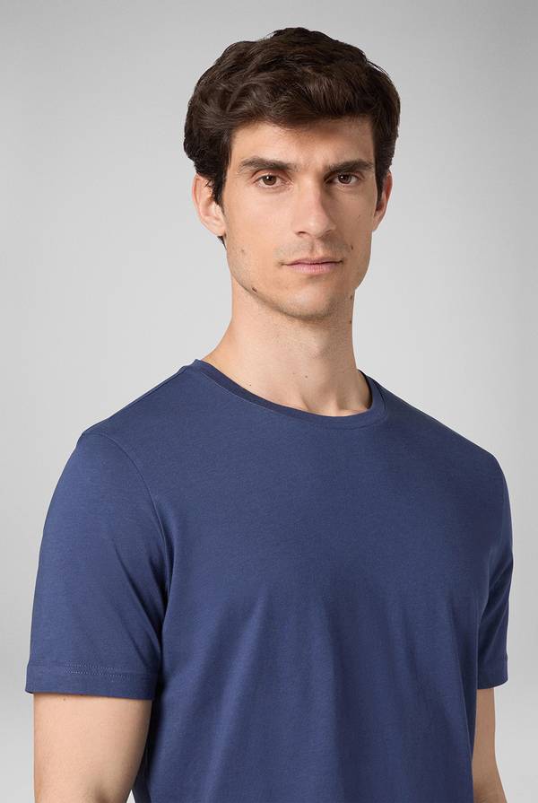 Lab. Pal Zileri T-Shirt in cotone nel colore blu Soddisfazione Garantita