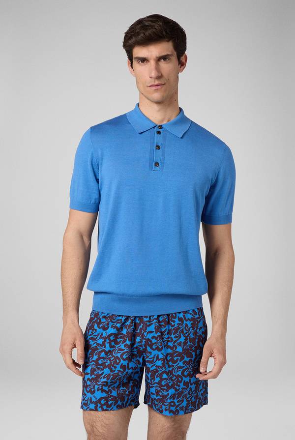Lab. Pal Zileri Polo in maglia di lana e seta Consegna Veloce