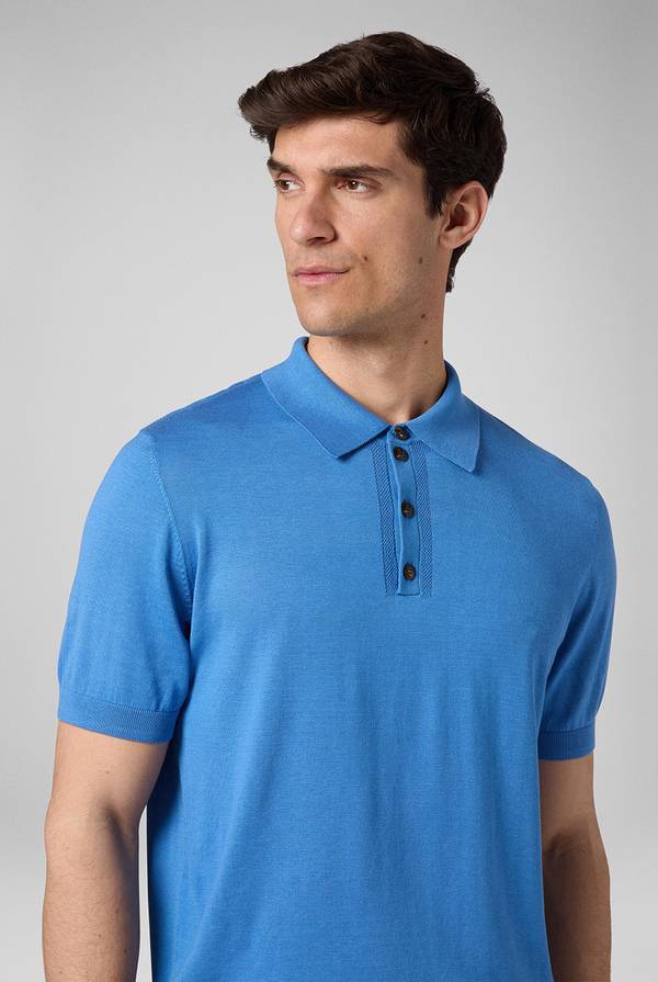 Lab. Pal Zileri Polo in maglia di lana e seta Consegna Veloce