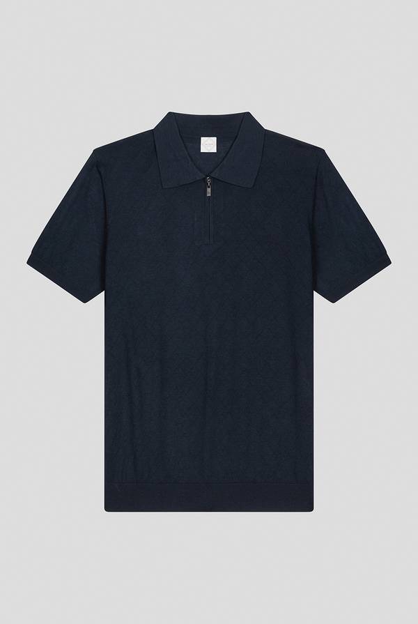Lab. Pal Zileri Polo jacquard con monogramma pz