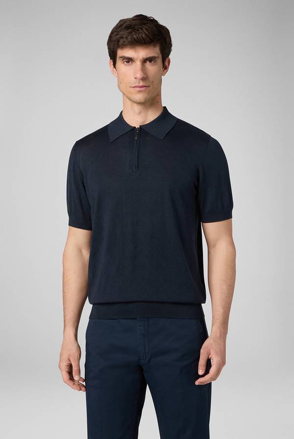 Lab. Pal Zileri Polo jacquard con monogramma pz Promozione Limitata