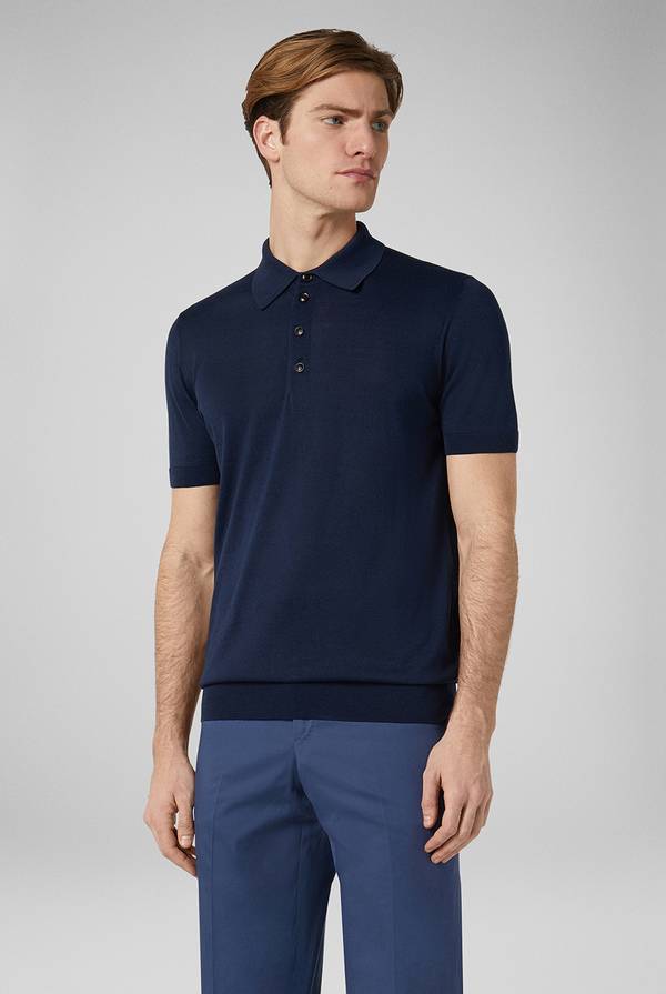 Lab. Pal Zileri Polo in maglia di seta e cotone Fino Al -60%