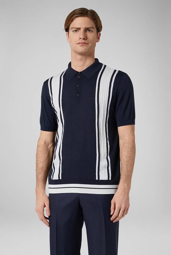 Lab. Pal Zileri Polo con bande a contrasto Shopping Online