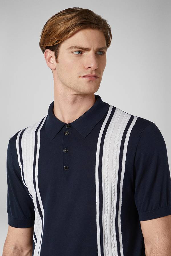 Lab. Pal Zileri Polo con bande a contrasto Shopping Online