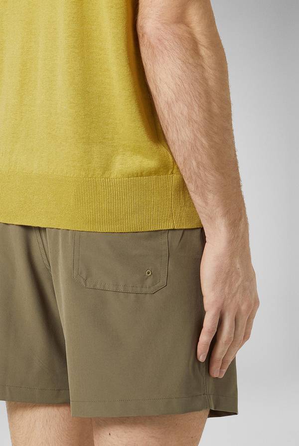 Lab. Pal Zileri Polo in maglia di lino e seta color senape Affare Del Giorno