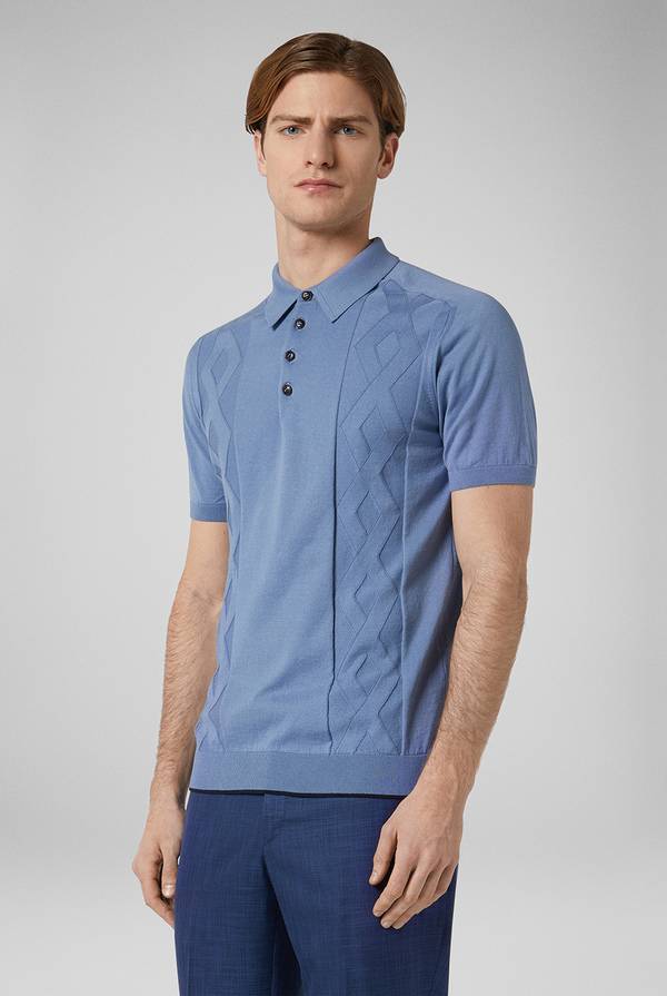 Lab. Pal Zileri Polo in maglia con calati Prezzo Ridotto