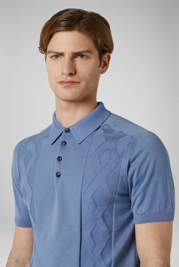 Lab. Pal Zileri Polo in maglia con calati Prezzo Ridotto