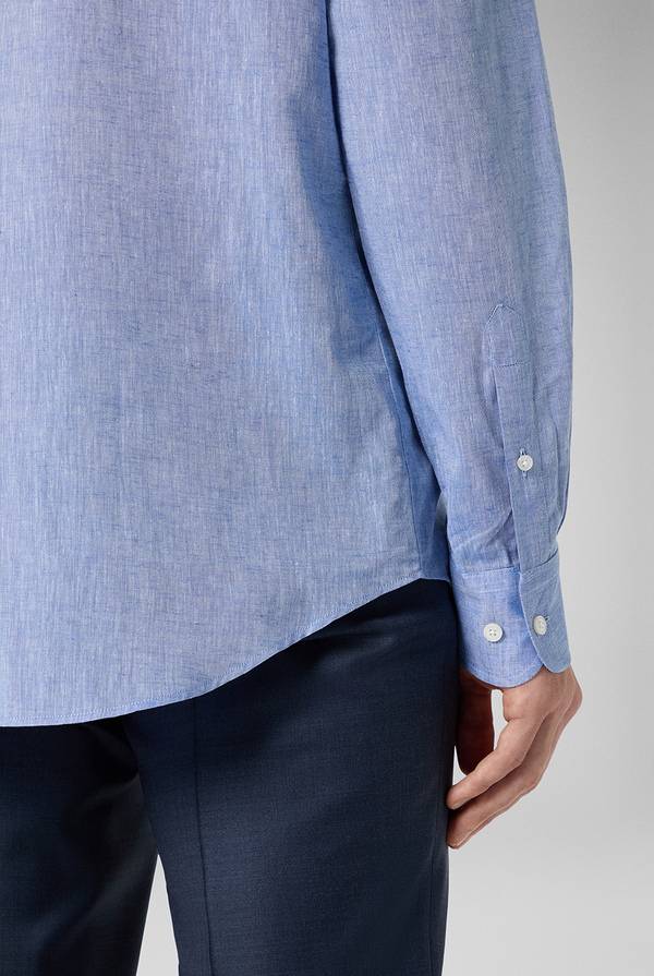 Lab. Pal Zileri Camicia in lino e cotone Sconto di tempo limitato